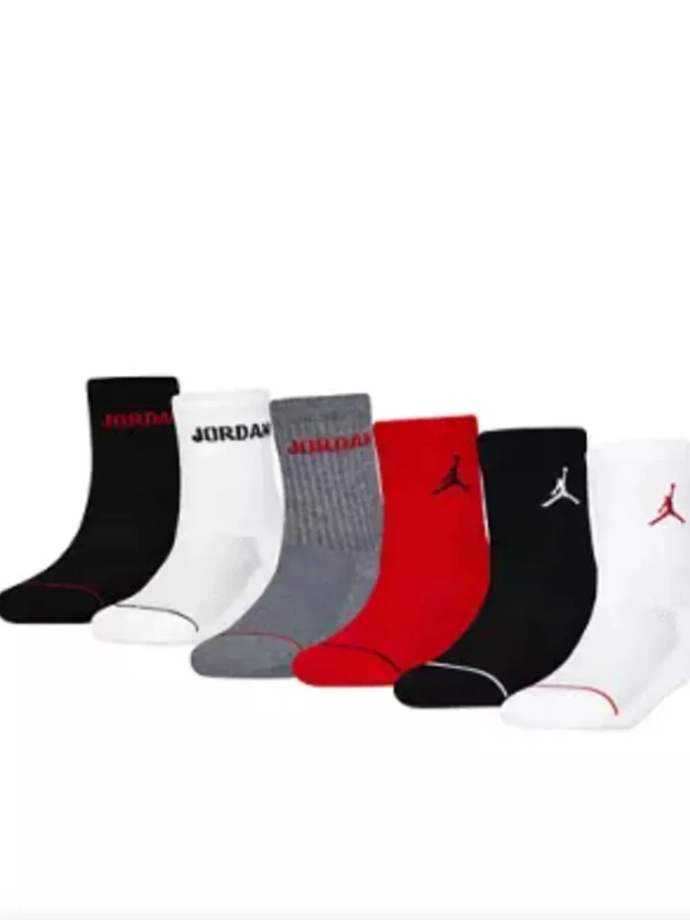 Boys Jordan Legend Ankle Socks - 6 Pack